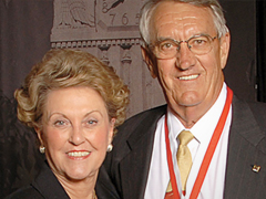 Lonnie C. Poole, Jr. and his wife, Carol Lynn