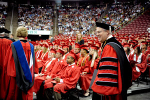 The Chancellor at graduation